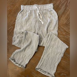 Aerie linen striped pants size small
